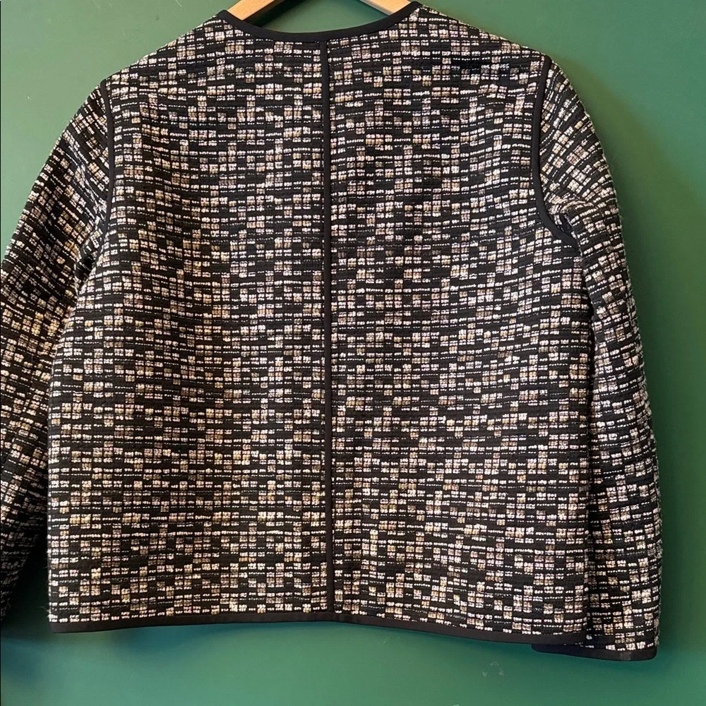 Lafayette 148 New York Tweed Open Front Womens Textured Blazer Corpore Office